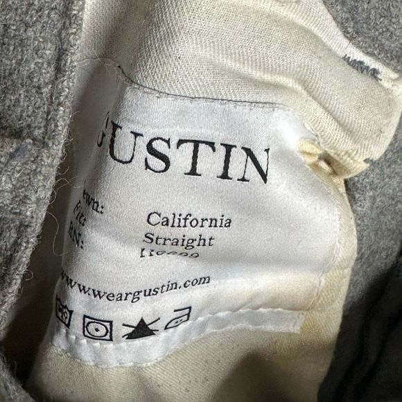 Gustin 328 HARRIS TWEED® 5 POCKET - HEATHER GREY Slim Straight Pants Size 33 - Picture 7 of 8